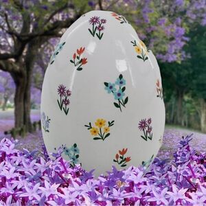 FREESTANDING OVERSIZED WOODEN EASTER EGG